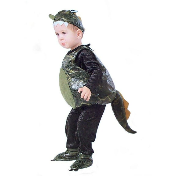 Toddler Boys & Girls Plush Dragon Halloween Costume Body, Hat & Shoes 2T