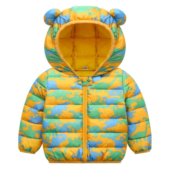 Toddler Boys Girls Puffer Jackets Coats Kids Winter Warm Hooded Coat Outwear 2-7T