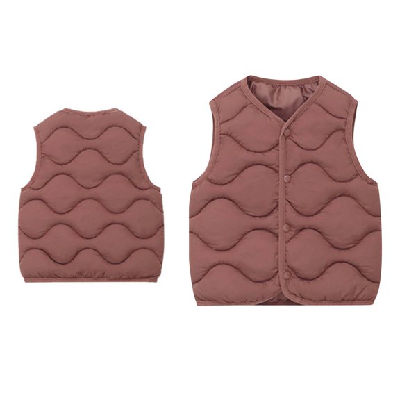 Toddler Boys Girls Puffer Vest Girls Vest Lightweight Button Down Cute Vest Sleeveless Toddler Down Jacket 12-18 Months