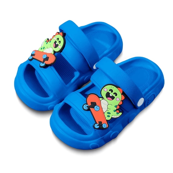 Toddler Boys Girls Sandals - Kids Water Sandals Slides, Lightweight EVA Quick Dry Waterproof Beach Pool Summer Shoes With Dinosaur Pattern