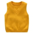 thumbnail image 1 of Toddler Boys Girls School Uniform Sweater Vest V-Neck Soft Cotton Pullover Tops Solid Color Breathable Knit Sleeveless Sweaters, 1 of 9