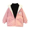 thumbnail image 1 of Toddler Boys Girls Sherpa Fleece Lined Hoodies Zip Up Cute Jackets Kids Winter Warm Outwear Coats With Pockets For Gifts,Pink 1,9 Months, 1 of 5