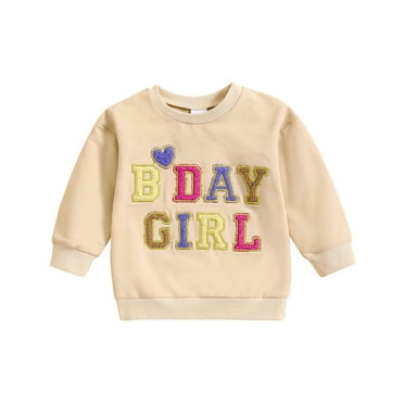 Toddler Boys Girls Shirts Baby Letter Print Long Sleeve Warm Fall Winter Clothes Tops for Kids Size 18-24 Months