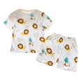 thumbnail image 1 of Toddler Boys Girls Short Sleeve Clothing Kids Cartoon Printed Tops Shorts Outfits Sets Carrot Dinosaur Lovely Dailywear, 1 of 6