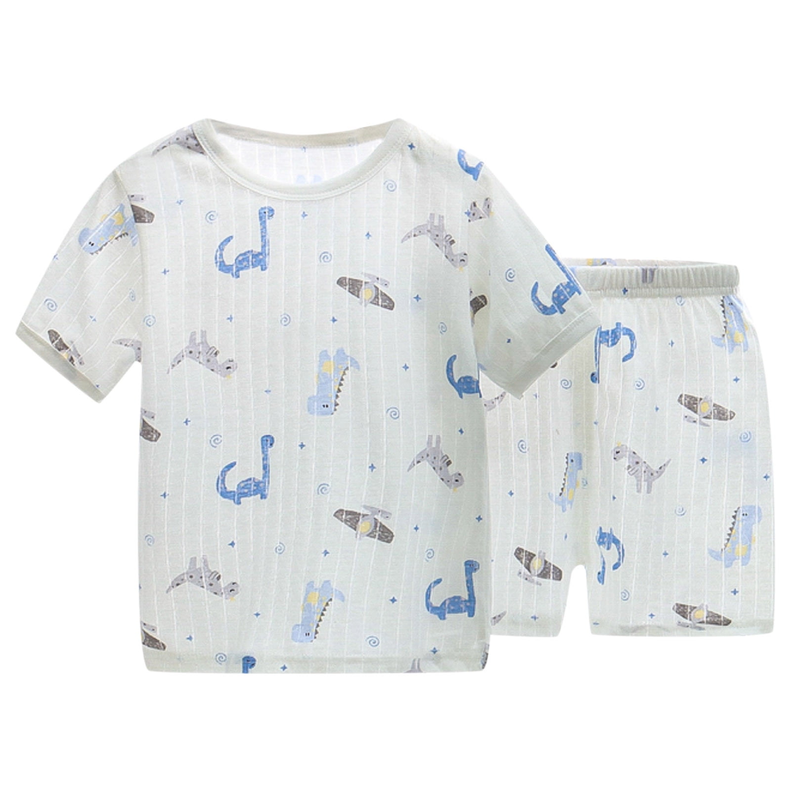 Toddler Boys Girls Short Sleeve Clothing Kids Cartoon Prints Tops