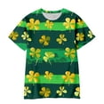 thumbnail image 1 of Toddler Boys Girls Short Sleeve St. Patrick's Day Prints T Shirt Tops Clothes Size 11-12T, 1 of 3