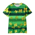 thumbnail image 1 of Toddler Boys Girls Short Sleeve St. Patrick's Day Prints T Shirt Tops Clothes Size 9-10T, 1 of 3