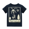 thumbnail image 1 of Toddler Boys Girls Short Sleeve T-Shirt Kids Graphic Tee Planets Print Crewneck Cotton Summer Tops Casual TShirt Clothes, 1 of 6