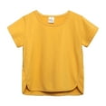 thumbnail image 1 of Toddler Boys Girls Short Sleeve Top Solid Color T-Shirt 100% Cotton Casual Sports Short Sleeve 1-8Y, 1 of 6