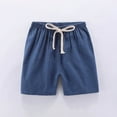 thumbnail image 1 of Toddler Boys Girls Shorts Cotton Linen Summer Casual Shorts Kids Solid Short Pants 2-8 Years, 1 of 4