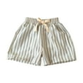 thumbnail image 1 of Toddler Boys Girls Shorts Stripes Casual Jogger Shorts Elastic Waist Drawstring Summer Beach Short Pants Light Blue 4-5 Years, 1 of 3