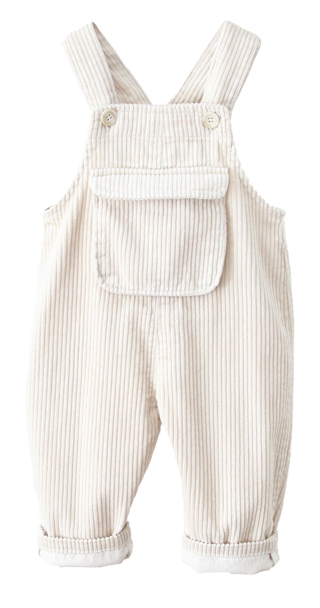 Toddler Boys Girls Sleeveless Corduroy Overalls Infant Baby One Piece Button Overalls Little Kids Loose Bib Pants Romper Jumpsuit Outfit Clothes Beige 3-4T