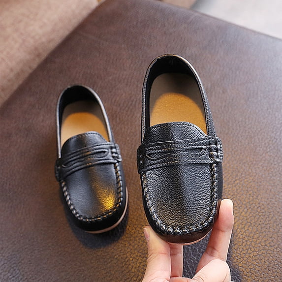 Toddler Boys Girls Slip On Loafers Dress Shoes Casual Moccasins | Oxford Boat Shoes Non-Slip Walking Flats School Performance Wedding Church Party Loafers for Toddler Little Kid Big Kid