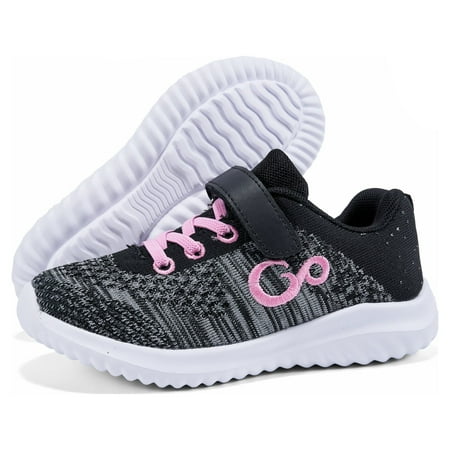 Toddler Boys Girls Sneakers Kids Lightweight Breathable Strap Athletic Running Shoes for Little Kids