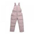 thumbnail image 1 of Toddler Boys Girls Snow Bib Pant Wind Resistant Warm Down Pants Long Thick Winter Trousers Skiing Pants, 1 of 3