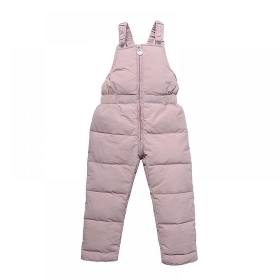 Toddler Boys Girls Snow Bib Pant Wind Resistant Warm Down Pants Long Thick Winter Trousers Skiing Pants
