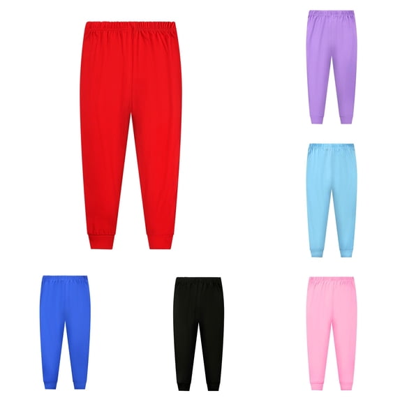 Toddler Boys Girls Solid Prints Nightwear Long Pants Pants Toddler Boy 4-5 Years