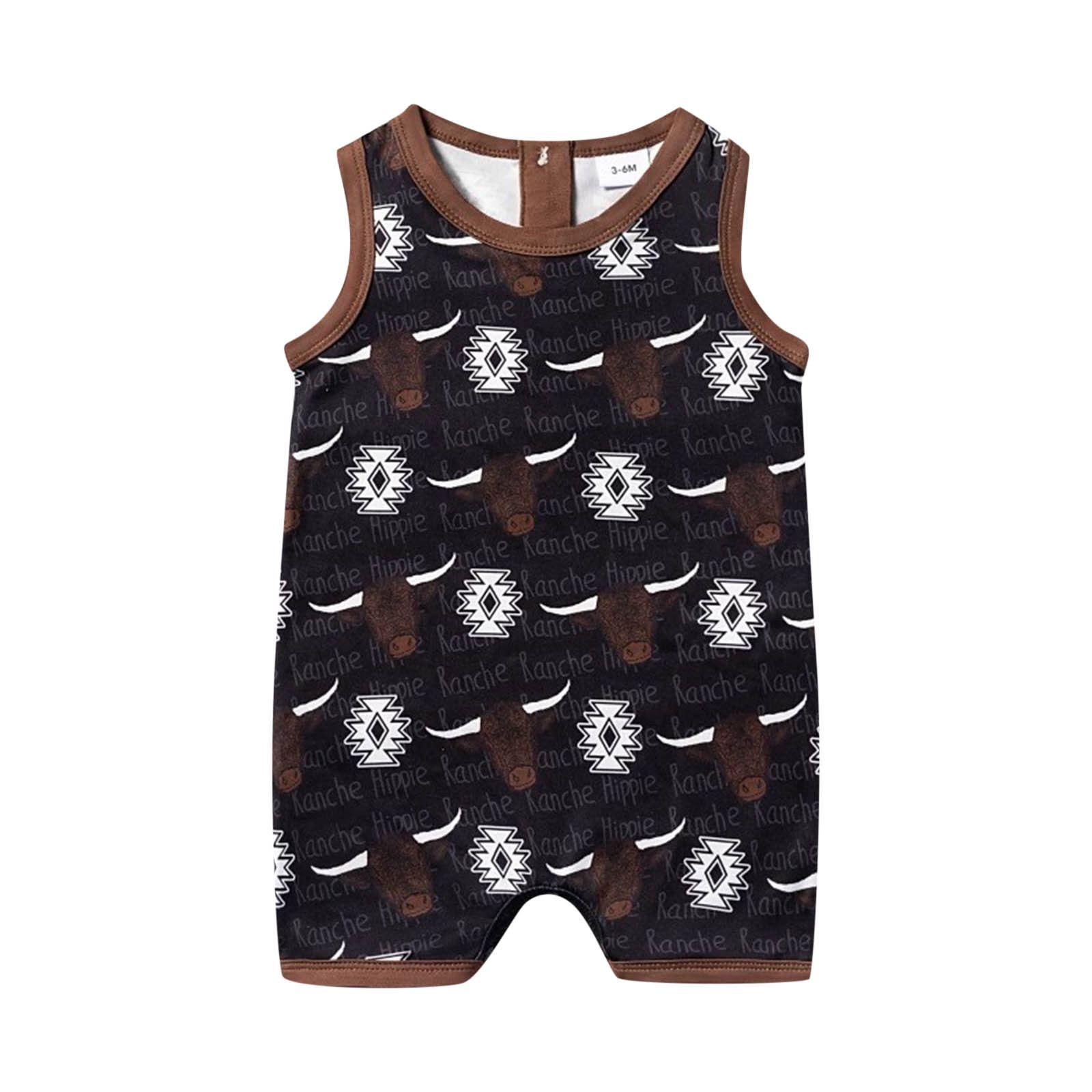Toddler Boys Girls Summer Sleeveless Jumpsuit Cow Prints Outwear For