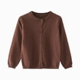thumbnail image 1 of Toddler Boys Girls Sweater Cardigan Button Down Shawl Collar Cable Knitted Outwear Long Sleeve Sweater Coats with Pockets(Coffee,4-5 Years), 1 of 4