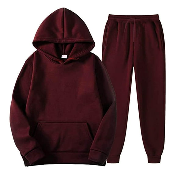 Toddler Boys Girls Sweatsuit Casual Y2k Cute 2 Piece Outfits for Teens Kids Sweatshirts and Sweatpants Joggers Set,Wine 12-13 Years