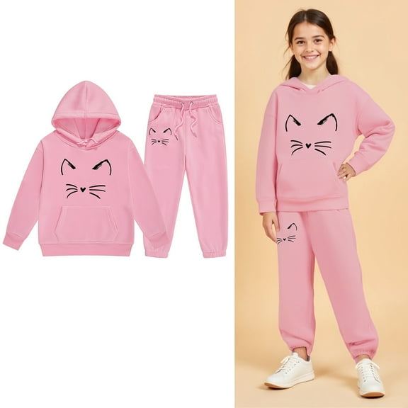 Toddler Boys Girls Sweatsuit Set 2PC Long Sleeve Graphic Sweatshirt Pullover and Sweatpants Winter Clothes Toddler Boy Clothes 2-3 Years