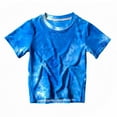 thumbnail image 1 of Toddler Boys Girls T-Shirt Rainbow Colors Tie Dye Tee Short Sleeve Crew Neck Top Kids Party Shirts, 1 of 2