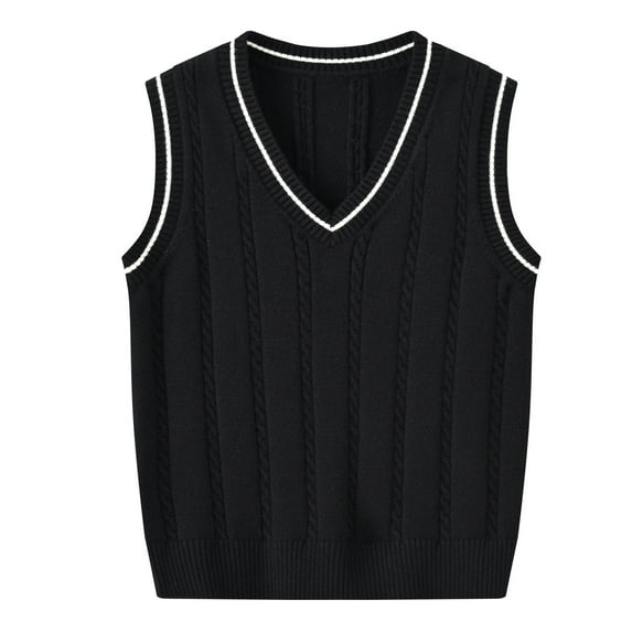 Toddler Boys Girls V Neck Vest Sweater Sleeveless Warm Knitted Pullover Knitwear Tops Girls All Hoodie Zip Hoodie Toddler Girl Junior Girls Sweatshirt 6month-9month Baby Girl Clothes Cute Baggy