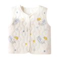 thumbnail image 1 of Toddler Boys Girls Vest Button Down Sleeveless Cute Print Quilted Jackets Fall Winter Lightweight Cotton Outwear Vests (15-24 Months, Multicolor-D), 1 of 5