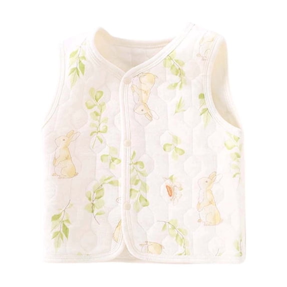 Toddler Boys Girls Vest Button Down Sleeveless Cute Print Quilted Jackets Fall Winter Lightweight Cotton Outwear Vests (2-3 Years, Multicolor-E)