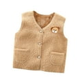 thumbnail image 1 of Toddler Boys Girls Vest Fleece Plush Waistcoat Sleeveless Jacket Warm Top 0-10 Years, 1 of 3