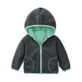 thumbnail image 1 of Toddler Boys Girls Windproof Hooded Coat Patchwork Jacket Kids Warm Outerwear, 1 of 7