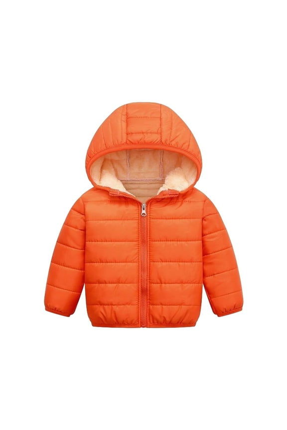 Toddler Boys Girls Winter Coat Fleece Lined Puffer Jacket Kids Lightweight Packable Down Jacket Quilted Bubble Coat