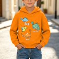 thumbnail image 1 of Toddler Boys Graphic Hoodie Long Sleeve Casual Cute Pullover Kids Cotton Sweatshirt Orange 4 T, 1 of 9