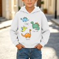 thumbnail image 1 of Toddler Boys Graphic Hoodie Pullover Cute Casual Long Sleeve Kids Cotton Sweatshirt White 5 T, 1 of 9
