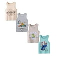 thumbnail image 1 of Toddler Boys Graphic Tank Tops 3 Pack- Sleeveless Summer Casual Cotton Undershirts Tops, 1 of 3