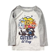 Toddler Boys Gray T.O.T.S "Cutest lil Guy" Long Sleeve T-Shirt Tee Shirt 5T