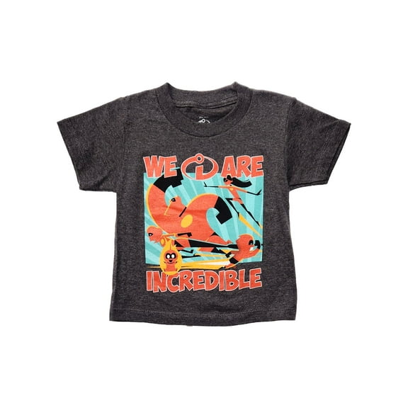 Toddler Boys Gray We Are Incredible Super Hero T-Shirt Tee Shirt 2T