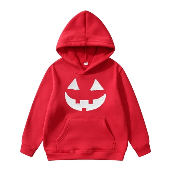 Toddler Boys Halloween Hoodie Print Pullover Sweatshirt Kids Soft Jacket With Graphic Casual