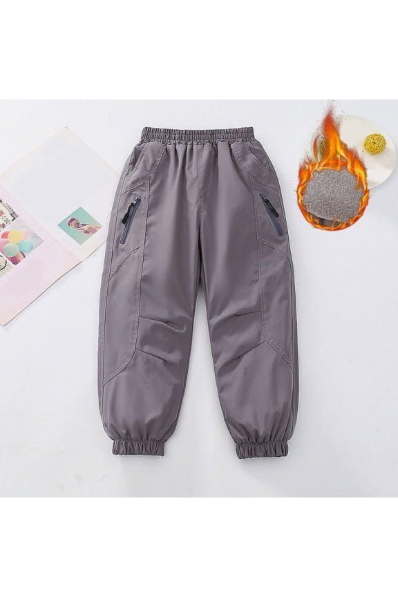 Toddler Boys Hiking Pants Thermal Lined Waterproof Windproof Athletic Pants for Boys Casual Outdoor Pants Pants for Kids 2-3 Years
