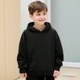 thumbnail image 1 of Toddler Boys Hoodie Black Hooded Long Sleeve Soft Sweatshirts Top Warm Fall Winter Clothes Girls Clothes 3-4 Years Kids Clothes, 1 of 3