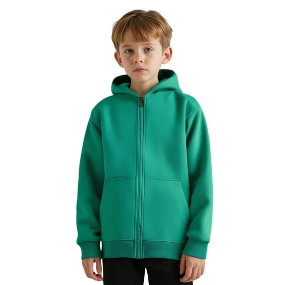 Toddler Boys Hoodie Casual Long Sleeve Sweatshirts with Zipper Green Hoodie Pocket kids Winter Clothes Girls Sweatshirts Size 2T