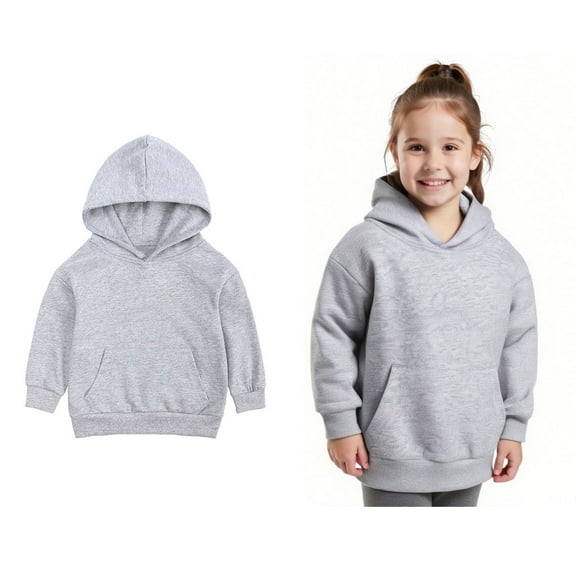Toddler Boys Hoodie Kids Grey Hoodie Long Sleeve Hooded Sweatshirt Top Fall Clothes 2-3 Years Girl Clothes