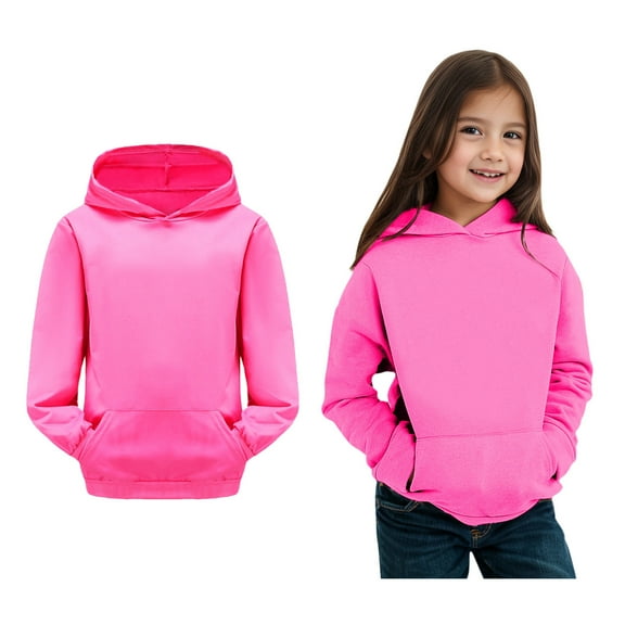 Toddler Boys Hoodie Kids Pink Hoodies Long Sleeve Pullover Tops Warm Fall Winter Clothes Girl Clothes 2-3 Years