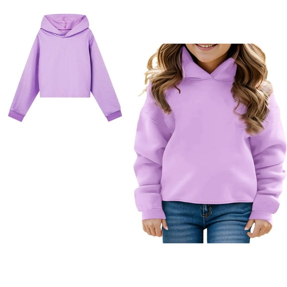 Toddler Boys Hoodie Purple Hooded Long Sleeve Pullover Tops Winter Clothes 2-3 Years Toddler Girl Clothes