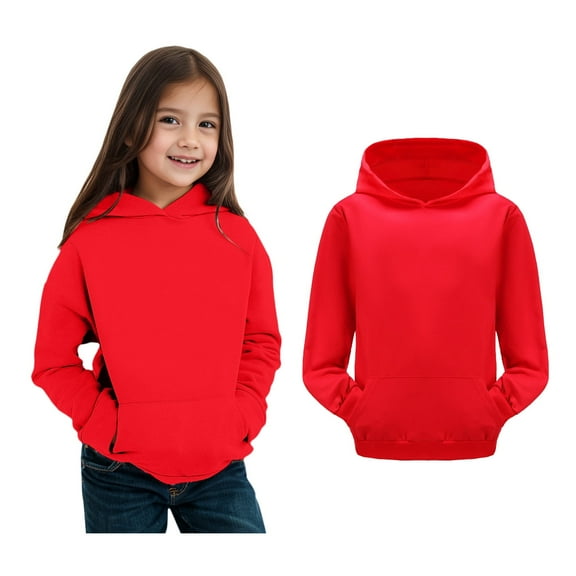 Toddler Boys Hoodie Red Hoodies Casual Long Sleeve Hoodie Sweatershirt Pullover Winter Clothes Girls Toddler Clothes 2-3 Years