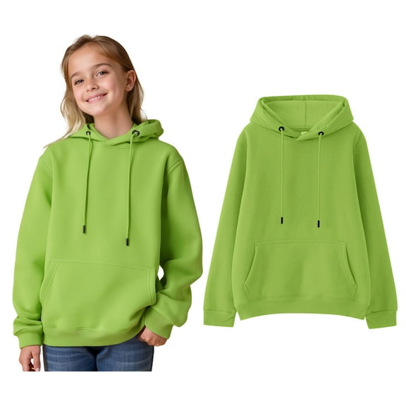 Toddler Boys Hoodies Kids Green Hoodies Long Sleeve Lightweight Pullover Tops Loose Sweatshirt Fall Winter Clothes Little Girl Clothes 2-3 Years