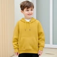 thumbnail image 1 of Toddler Boys Hoodies Long Sleeve Hooded Sweatshirt Top Yellow Hoodies kids Fall Winter Clothes Boys 3T Clothes, 1 of 4