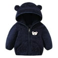 thumbnail image 1 of Toddler Boys Jacket 3T Baby Girls Boys Jacket Bear Ears Hooded Outerwear Zipper Warm Winter Coat, 12-18 Months, 1 of 2