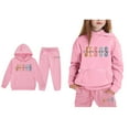 thumbnail image 1 of Toddler Jesus Loves You Hooded Sweatshirts Long Sleeve Cute Graphic Hoodies Girls Oversize Pullover Jogging Pants 2 Piece Fall Winter Clothes Crop Tops Winter Clothes 2T, 1 of 5