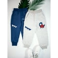 thumbnail image 1 of HILEELANG little Boys' Jogger Pants 2-Pack Pull on Elastic Blue Grey Dinosaur Playwear SweatPants 6Y, 1 of 6